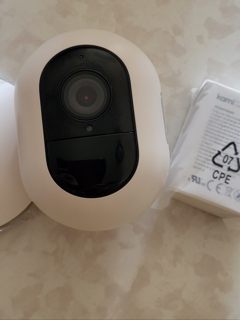 White & Black Wireless Security Camera